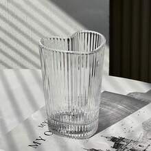 1个心形玻璃杯，6.76盎司，锤纹条纹设计，多用途，仅限手洗，适合盛装咖啡、鸡尾酒，适用于客厅、卧室、餐桌、情人节约会、葡萄酒，也可作为厨房和餐厅使用的爱心主题水杯。 - 彩色 - 查看 9