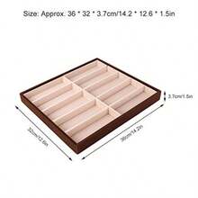 QY- Estuche para Gafas de Sol organizador de gafas Caja para Gafas 10 Rejillas Aspecto Moderno y Elegante para Exhibición en el Hogar para Viajes caja para gafas de sol Fundas -3955 - como en la foto - Ver 4