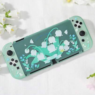 GeekShare Spring Lily Protective Case Compatible With Nintendo Switch OLED