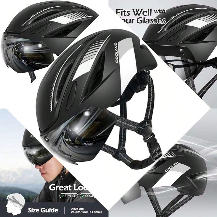 Adult Bicycle Helmet with Removable Magnetic Visor Adjustable Sphere for Mountain Biking Lightweight Certified MTB Ebike Suitable for Both Genders - Mate Negro - Ver 1