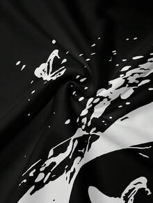 Áo polo tay ngắn in hình bướm phối màu tương phản dành cho nam cỡ lớn - Nhiều màu - Xem 4