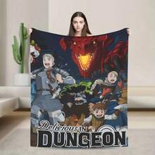 Dungeon Meshi Anime Marcille Laios Er Soft Blanket Boy Girl Plush Throw Blanket Funny Couch Chair Flannel Bedspread Bed Cover - 款式3 - 查看 1