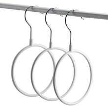 R-6 gancos circulares para anillos de buda antideizantes con ganco organizadores de budas corbatas percero para ss sin mangas budas corbatas cinturones guardarropa - Blanco - Ver 5