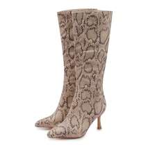 Women's Fashionable Pointed-Toe Stiletto Boots With A Sexy And Elegant Side Zipper Design, Suitable For Christmas, Halloween, Valentine's Day, Music Festivals, Nightclubs And Parties. - 蛇 - 查看 3