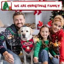 1PC Dog Headscarf Christmas Classic Plaid Pet Scarf Triangular Bib Handkerchief Merry Christmas Santa Claus Snowman Headscarf Suitable For Dogs And Pets - Red - View 4