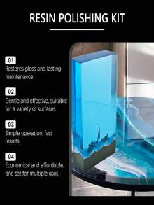 JAYSUING Epoxy Resin Art Craft Making Jewelry Decor Renovation Polishing Kit, Stain Removal Cleaning Repair Scratch Polishing Surface Cleaning Care Agent, Restore High Gloss Of Epoxy Products, Make Old Items Look Brand New. - 彩色 - 查看 6