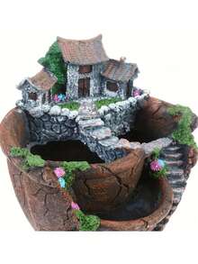 Multi-Layer Succulent Planter - Vintage Stone Pattern Flower Pot, Suitable For Home Garden Tabletop Decor