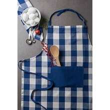 DII Buffalo Check Collection, Mantel clásico de Granja, Tablero de Mesa, 40 x 40, Azul Marino y Crema(Navy & Cream Buffalo Check Delantal) - Multicolor - Ver 5