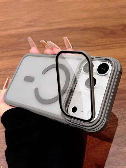 奢华镜框磁吸手机壳，兼容 17 Pro Max/17/16/15/14 Plus/13/12 Pro Max/11，支持无线充电，防震盔甲框透明保护壳，带镜片玻璃