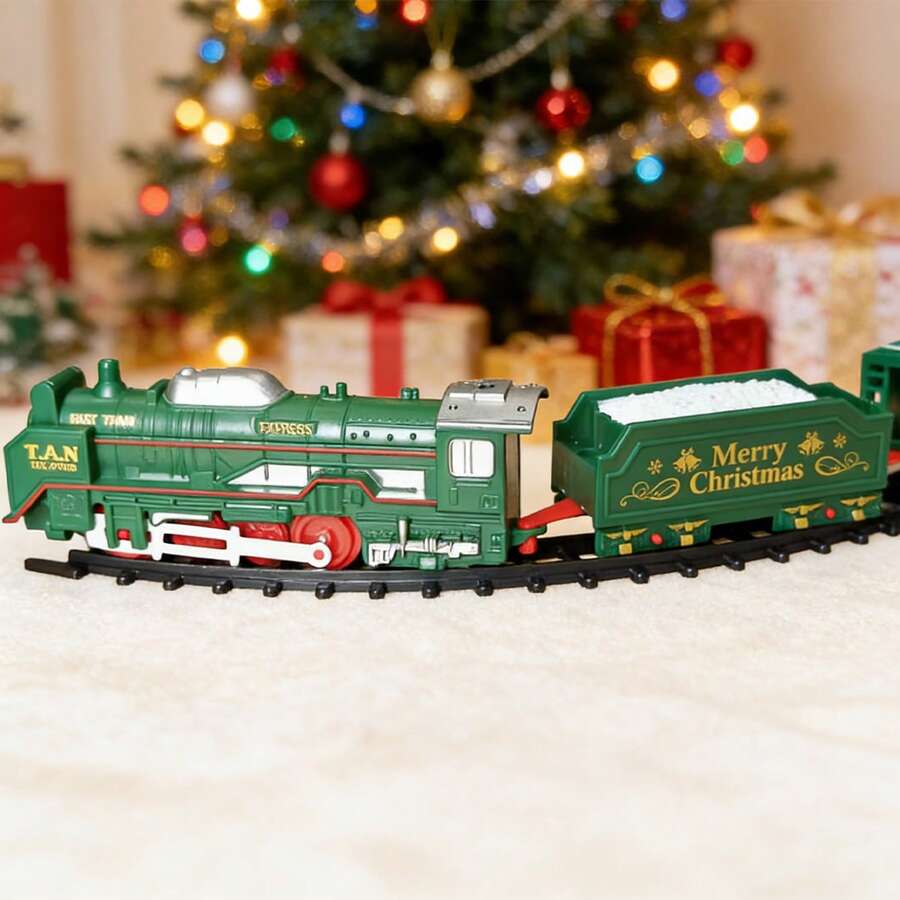 Christmas Train Track: Classic Christmas Toy, Interlocking Train Track Toy, Suitable As Christmas Gift For Everyone (Batteries Not Included)