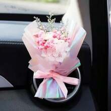 Wartleves - Pequeño ramo de aire para ambientador de coche, clips de ventilación, mini ramo de flores secas, salida de aire acondicionado, clip de perfume, decoración del coche, difusor de aceite(E) - Multicolor - Ver 2