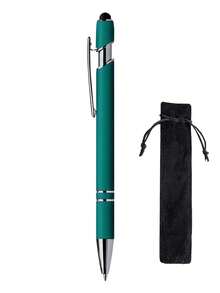 1-32支定制金属伸缩圆珠笔+触控笔套装 | 防滑笔握+书写流畅的中号笔尖 | 兼容智能手机/平板电脑/办公设备 | 可刻字/日期/Logo | 商务刻字笔+教师节礼物+新婚夫妇中性笔 | 适合学生/上班族/教师（男女通用） | 节日/生日礼物（母亲节/圣诞节/毕业典礼） | 办公/学习必备 | 多场景适用（教室/宿舍/商务会议），永恒的爱 - 深綠色 - 查看 26