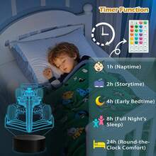 Regalo de coche de carreras para niño, luz de una noche con control remoto, cambio de 16 colores, temporizador, modo de parpadeo RGB y regulable, merchandising de coche de carreras para niños - Color 3 - Ver 9