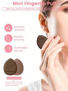 45pcs Complete Makeup Brush Set, Including 20pcs Makeup Brushes (Powder Brush, Blush Brush, Highlighter Brush, Eyeshadow Brush), 1pc Makeup Sponge (6pcs Liquid Makeup Sponges, 6pcs Mini Sponges, 12pcs Finger Sponges), 6pcs Makeup Wedges, 1pc Makeup Brush Cleaning Bowl,Giveaways,Professional Makeup Brushes,Complete Makeup Set - Multicolor - View 8