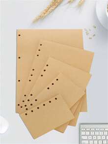 2/1pc A5/A6/A7 Loose Leaf Refill, 6-Hole Notebook, Includes 45 Sheets (90 Pages) Memo Paper, Grid Notebook Refill, Manual Refill, Loose Leaf Refill. Suitable For Student Note-Taking And Office Records. School Supplies - White - View 7