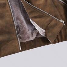 Men Sports Jackets - Coffee With Fleece - View 3