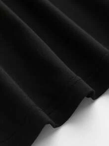 2pcs/Set Girls' Gaming Headset Print Short Sleeve T-Shirt And Flared Pants, Spring/Summer - Black - View 10