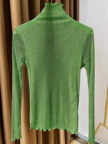 性感透视网纱长袖蕾丝边衬衫内搭上衣（女士款）