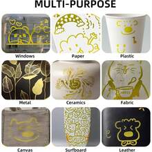 1pc Gold Metallic Marker Pen, Permanent Metal Marker Suitable For Painting, Cards, Writing, Signing, And Crystal Surfaces (Random Style) - Multicolor - View 7