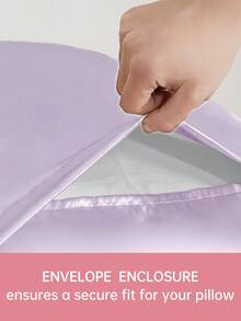 1pc Solid Color Satin Pillowcase, Silk-Like Texture, Without Filler, Fashionable & Romantic Decorative Pillow Cover, Suitable For Bedroom/Dorm/Sofa/Lounge Chair, Ideal Gift For Loved Ones Or Friends. Machine Washable, Oeko-Tex Certified.