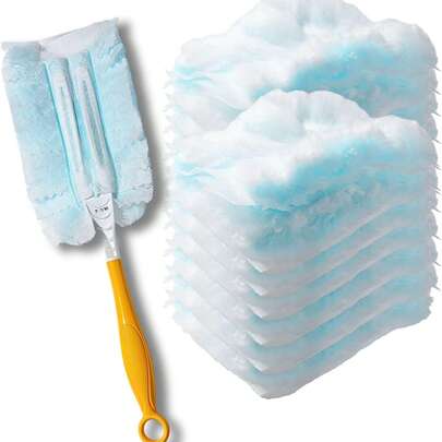 4 Packs(40pcs)3 Packs(30pcs)2 Packs(20pcs)1 Pack(10pcs) Disposable Duster Refills, Electrostatic Duster Heads Replacement - Effortless Dust Removal For Electronics, Furniture, Blinds, And Ceiling Fans – (Handle Not Included) - Cleaning Supplies, Cleaning Accessories