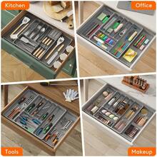 1pc Adjustable Silverware Organizer Box - Expandable Cutlery Tray For Kitchen, Suitable For Storing Spoons, Forks, Knives And Spatulas In Drawer - Multicolor - View 11
