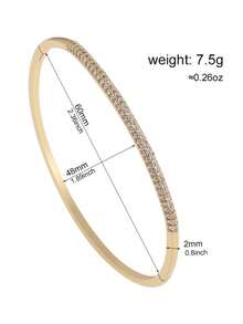 rakol Vòng tay nữ thời trang tối giản đính đá Cubic Zirconia lấp lánh hình ngôi sao. - vòng đeo tay - Xem 4