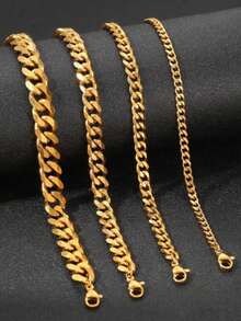 1条多功能不锈钢链手链，男士嘻哈配饰，时尚情侣饰品，父亲节礼物，圣诞节礼物，感恩节礼物，生日礼物，情人节礼物，节日礼物 - 手鍊 - 查看 4