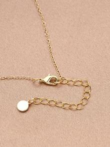 1pc 18K Gold Plated Natural Pearl Y-Necklace, Gift For Mother's Day, Valentine's Day, Birthday - Black - View 3