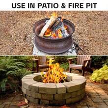 Rejilla portatil para fogatas de camping Rejilla pequeña para sostener utensilios de cocina hoyos de fuego verticales originales de madera rejilla de pozo de fuego resistente para hoyos de fuego - como en la foto - Ver 7