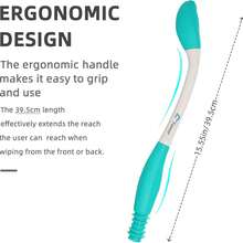 1个Fanwer马桶辅助工具，长柄舒适湿巾，可将您的触及范围延长至15英寸以上，可放置卫生纸或预先湿润的湿巾