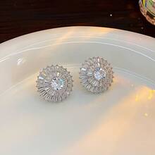 Forest Style  Flower Metal Bowknot Earrings French Retro High-End Earrings Exquisite Light Luxury Fashion Ear Jewelry - E6357 Silver Needle - Silver - View 40