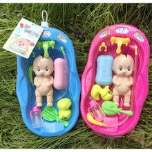 1件套洗澡娃娃套装，小黄鸭浴缸玩具，适合洗澡、沙滩、游泳、玩水，生日礼物、圣诞礼物、完美礼物、收藏品 - 彩色 - 查看 2