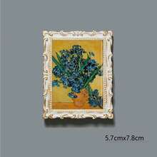 1 件世界著名绘画灵感冰箱贴 - 梵高自画像、向日葵、星夜、鸢尾花、麦田、柏树、毕加索之梦、树脂冰箱贴纸、旅行纪念品、家居装饰、送给朋友的礼物、荷兰纪念品、花瓶、咖啡壶、水果 - 多色 - 查看 10