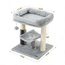 HOOPET Cat Tree Tower Poste Rascador para Gatos De Interior con Percha Super Acogedora Autoarregladora para Gatos Y Pelota Colgante Interactiva Ideal para Gatitos Y Gatos - como en la foto - Ver 2