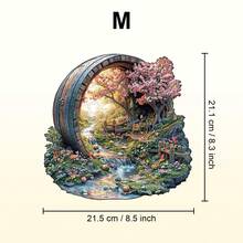 1pc Barrel Of Spring Wooden Puzzle, Asymmetrical Shape Puzzle Toy, Unique Party Game Gift, Asymmetrical Animal Shaped Wooden Puzzle, Decorative Art Painting, Tabletop Magic Puzzle, Unique Children's Educational Puzzle, Holiday Gift, Adult Wooden Puzzle, New Year Gift, Back To School Gift, Birthday Gift (2D Puzzle) - Multicolor - View 12