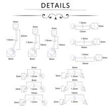 CIZME 1set Mix Style Clear Piercing Retainer Flexible Lip Ear Nose Septum Eyebrow Nipple Tongue Rings Cartilage Tragus Earrings Retainer Bioflex Horseshoe Hoop Industrial Barbell