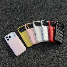 [Best Seller] Cute Korean New Design Candy-Colored Down Jacket, Apple Phone 17 PU Leather Fashion Phone Case Compatible With Phone 17 Pro Max/17 Pro/17/16 Pro Max/16/15 Pro/14/14 Pro/13 Pro Max, Winter Luxury Design For Women, Drop Protection, Shockproof, Scratch-Resistant, Perfect As A Gift For Her, Fashionable Design Popular With Women - White - View 5