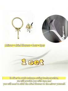 复古塑料手镜，便携可折叠，是婚礼摄影道具的理想之选。这款厚实的高品质欧式复古单面便携迷你镜，带有金属光泽，搭配蕾丝蝴蝶结和迷你干花，配有蝴蝶结手柄，适合作为婚礼纪念品或祝福礼物。 - 旋轉鏡子 - 查看 11