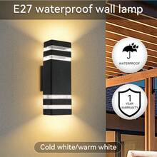 IP65 Waterproof LED Outdoor Wall Light, Crystal Acrylic Decorative Pattern, Square, E27 Socket For Customized Bulb, Home Lighting, Suitable For Outdoor Patio/Stairs/Street/Indoor/Garden/Living Room/Bedroom/Corridor/Hallway/Interior Wall/Exterior Wall - Outdoor Wall Lamp E27 Lamp Base Warm Light Kit - View 3