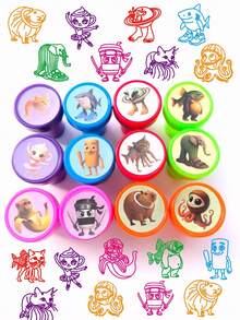 12/Pcs/Set Italian Brainrot Stamp Set Perfect For Party Favors Classroom Rewards Creative Seals Gifts
