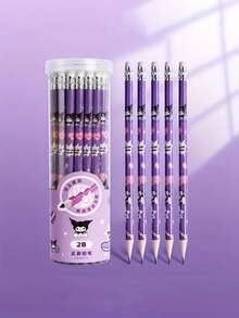 Sanrio 30支装库洛米直立式铅笔，学生练习用，肉桂狗美乐蒂铅笔，可爱卡通考试用2B铅笔带橡皮，返校用品