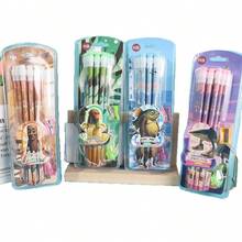 12pcs HB Pencils With Erasers And Free Sharpener - Themed With Mythical Creatures From The Chinese Classic Novel "Classic Of Mountains And Seas", Ideal As Motivational Tools, Small Gifts, Prizes Or Giveaways. - Multicolor - View 11