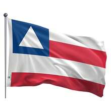 Bandeira do Estado da Bahia Dupla Face Estampada Tamanho 70x100cm - Multicolorido - Visão 1