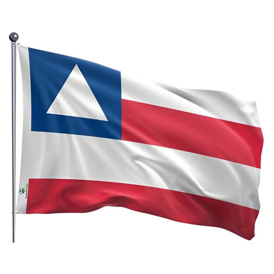 Bandeira do Estado da Bahia Dupla Face Estampada Tamanho 70x100cm - Multicolorido - Visão 1