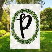 Spring Initial Garden Flag 26 Letters - Personalized Family Name Yard Flag 12x18 Inches Double Sided Printing, All Seasons Holiday Outdoor Decoration, Patio Lawn Home Garden Decor, Flagpole Not Included - 多色 - 查看 5