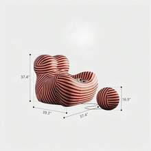 Light Luxury Sofa, Mother's Embrace Sofa, Creative And Simple Living Room, Balcony, Single Sofa Chair - Red and Yellow - View 7