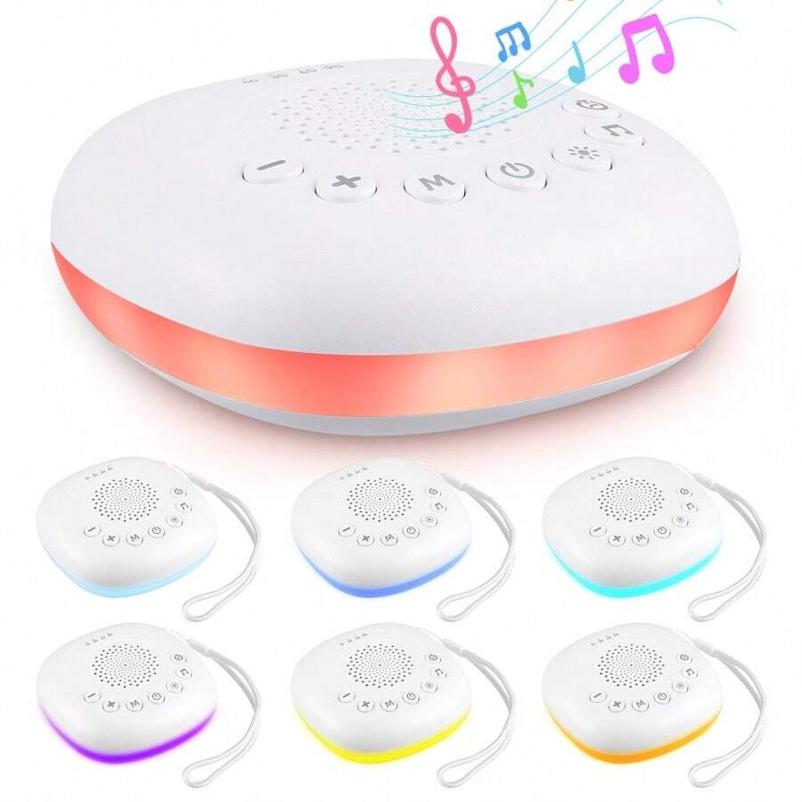 Portable White Noise Machine, Sleep Aid Sound Machine With Night Light, 20 Soothing Sounds, 3 Timer Function, Sound Therapy, Travel Gift - 白色 - 查看 1