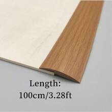 1条1米长地板过渡条，自粘地毯边缘条，适用于木地板，不平整地面过渡条，边缘装饰条，门槛，高度最高可达5毫米 - 彩色 - 查看 8
