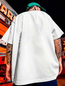 Premium Plain Gym T-Shirt 100% Cotton VEST NERD - trắng - Xem 7